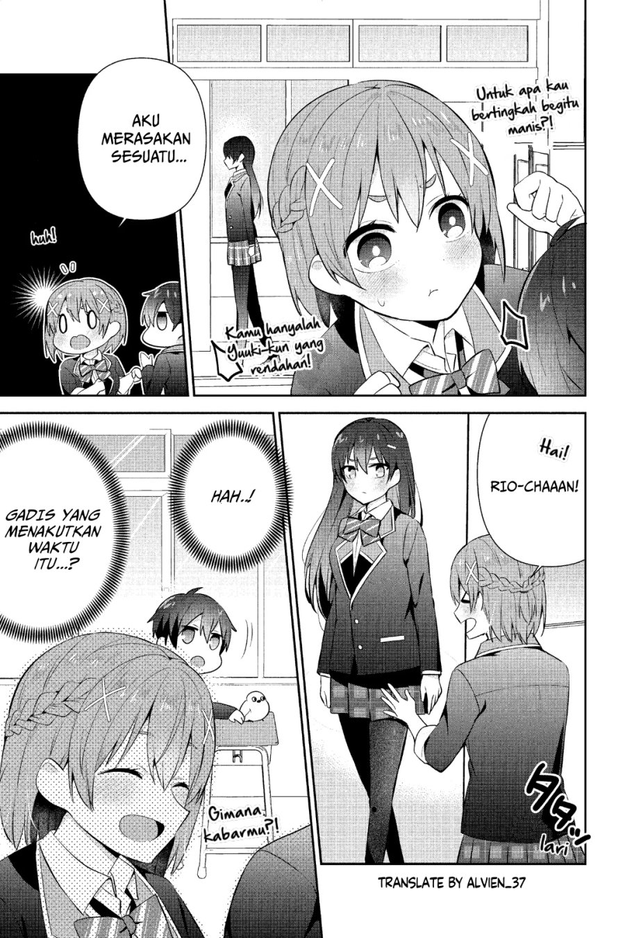 The Cute Girl Sitting Next to Me Is Trying to Make Me Fall in Love With Her as a Way to Ridicule Me Chapter 11 Bahasa Indonesia